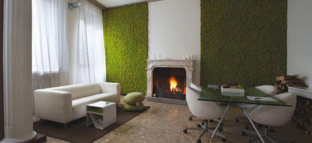 giardino verticale in casa moss wall
